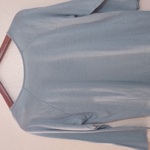 PRE OWNED EDDIE BAUER COLOR BABY BLUE 3/4 SLEEVE SIZE L - Picture 7 of 8
